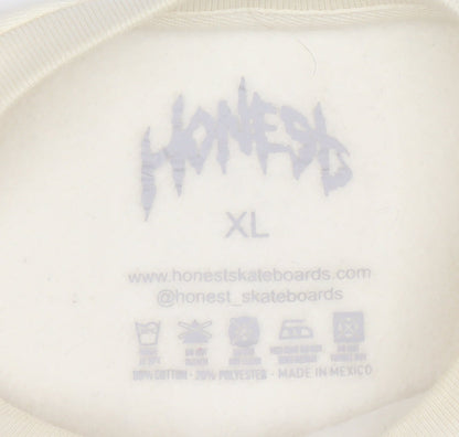 Mens UK Size XL Honest Skateboards Ivory Pullover Sweatshirt