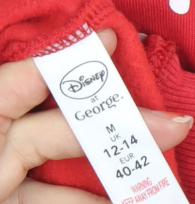 Womens UK Size M Disney at George Red Pullover Sweatshirt