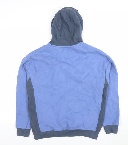 Boys UK Size 7-8 Years Marks and Spencer Blue Pullover Hoodie