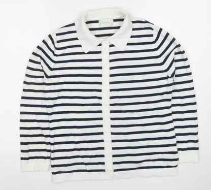 Womens UK Size M Jumper White Cardigan Jumper
