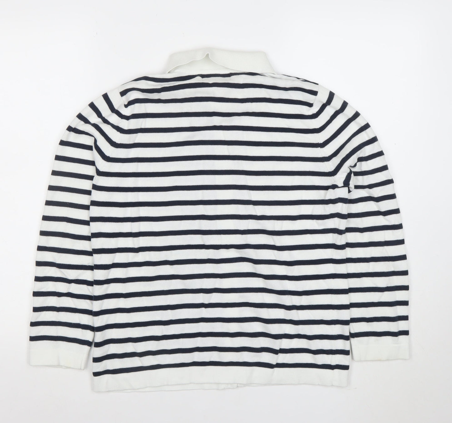 Womens UK Size M Jumper White Cardigan Jumper