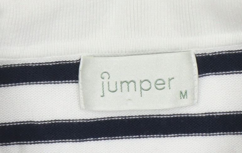 Womens UK Size M Jumper White Cardigan Jumper