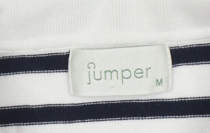 Womens UK Size M Jumper White Cardigan Jumper
