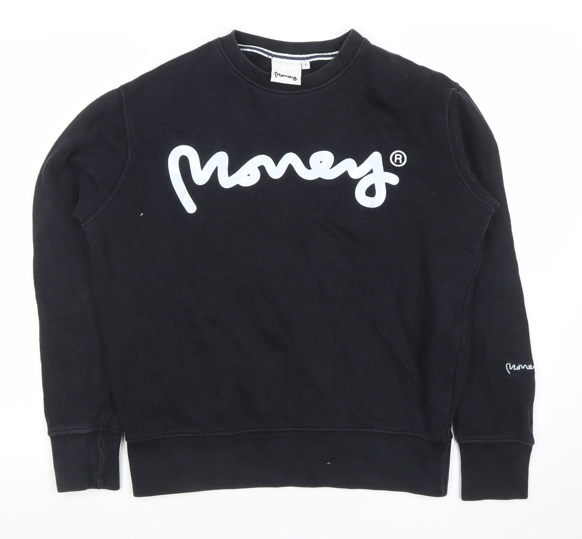 Mens UK Size S Money Black Pullover Sweatshirt