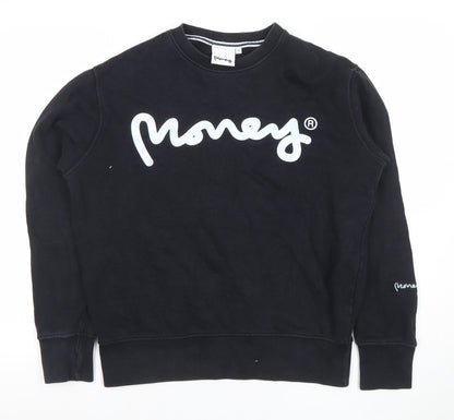 Mens UK Size S Money Black Pullover Sweatshirt