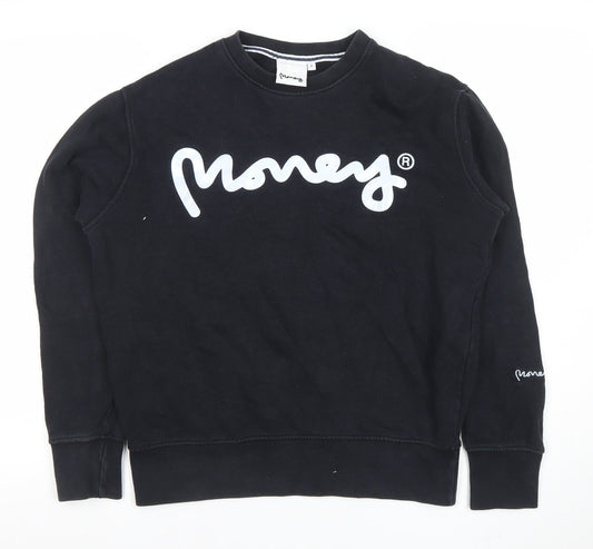 Mens UK Size S Money Black Pullover Sweatshirt
