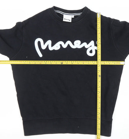 Mens UK Size S Money Black Pullover Sweatshirt