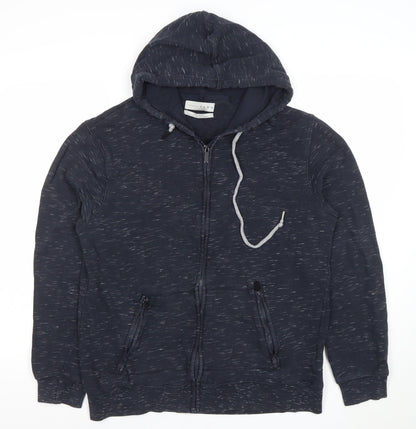 Mens UK Size XL Zara Blue Full Zip Hoodie