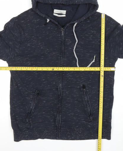 Mens UK Size XL Zara Blue Full Zip Hoodie