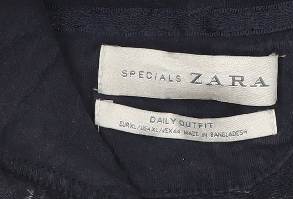 Mens UK Size XL Zara Blue Full Zip Hoodie