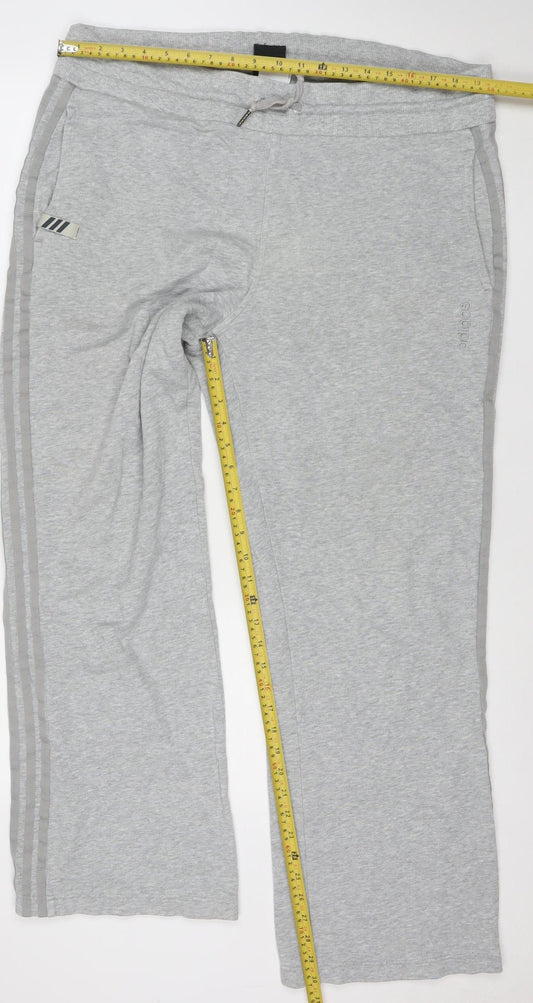 Mens UK Size L adidas Regular Fit Jogger Grey Trousers