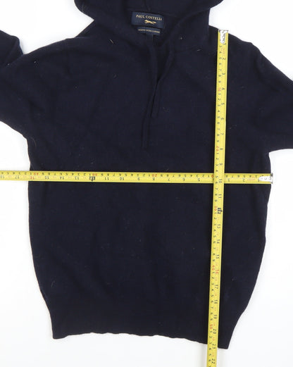 Boys UK Size L Paul Costelloe Blue Pullover Hoodie