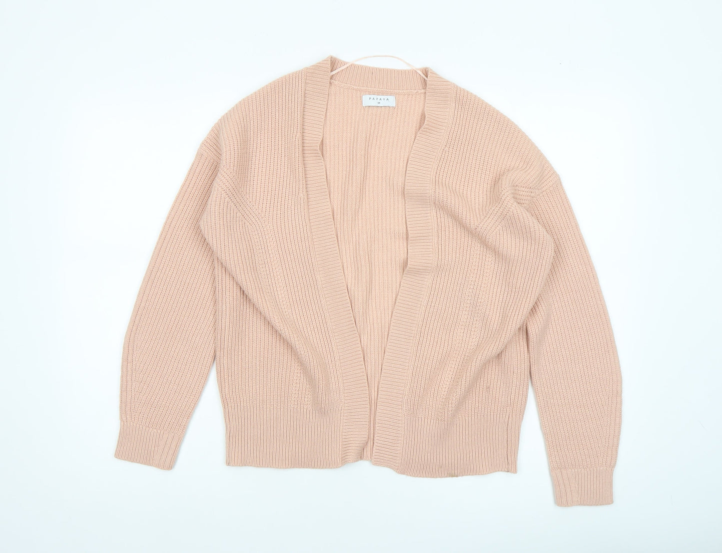 Womens UK Size M Papaya Beige Cardigan Jumper