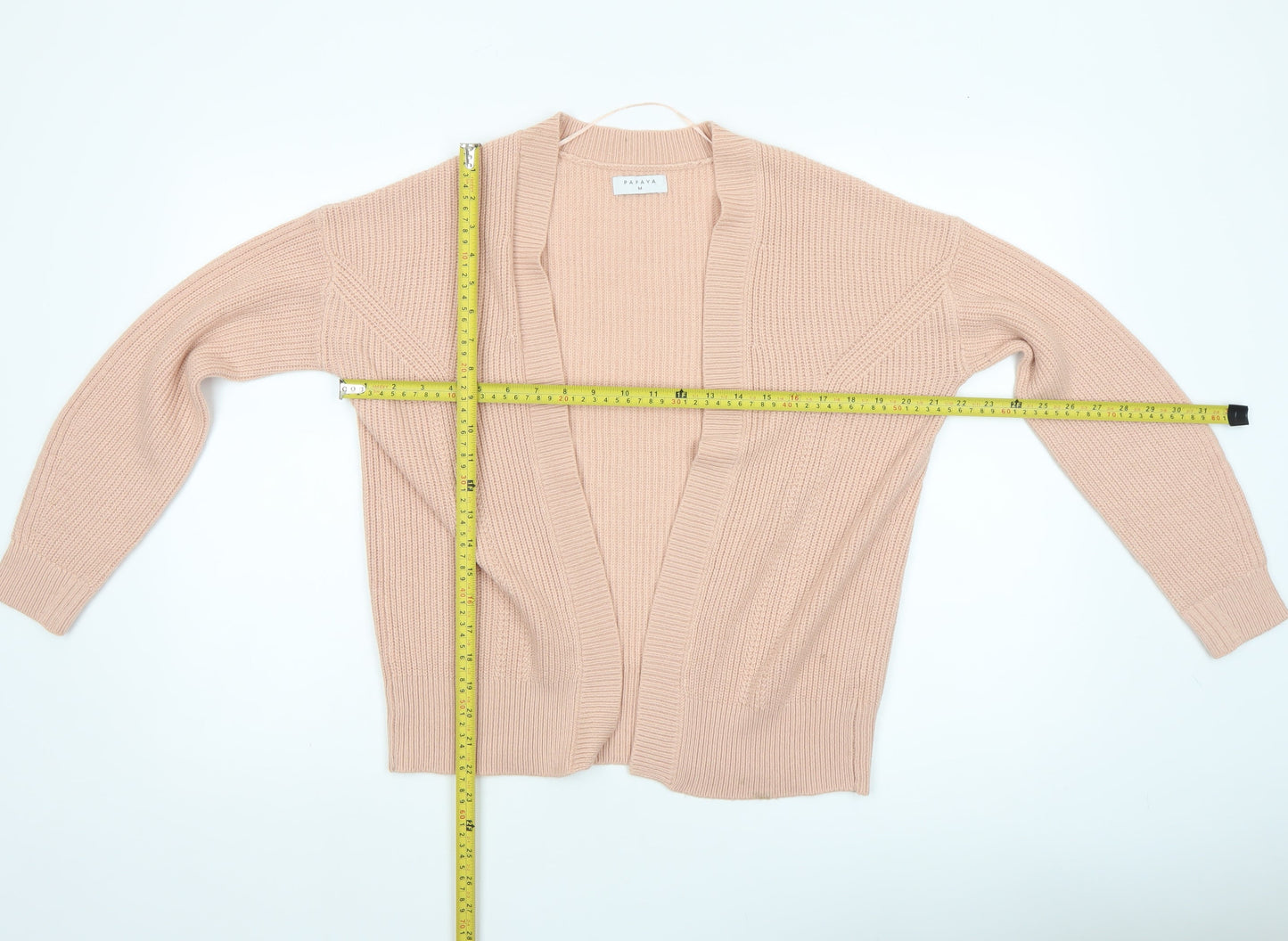 Womens UK Size M Papaya Beige Cardigan Jumper