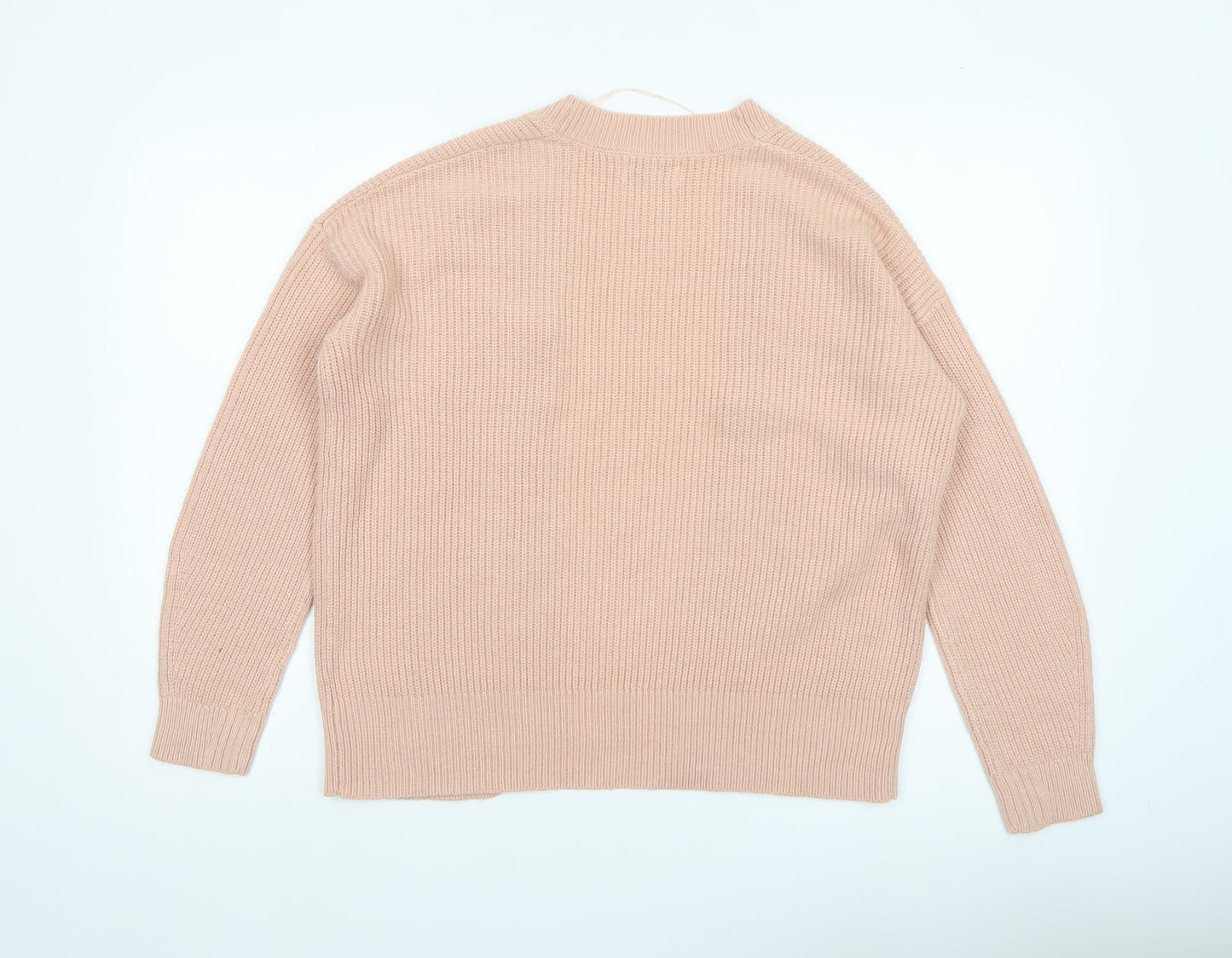 Womens UK Size M Papaya Beige Cardigan Jumper