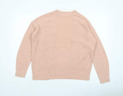Womens UK Size M Papaya Beige Cardigan Jumper