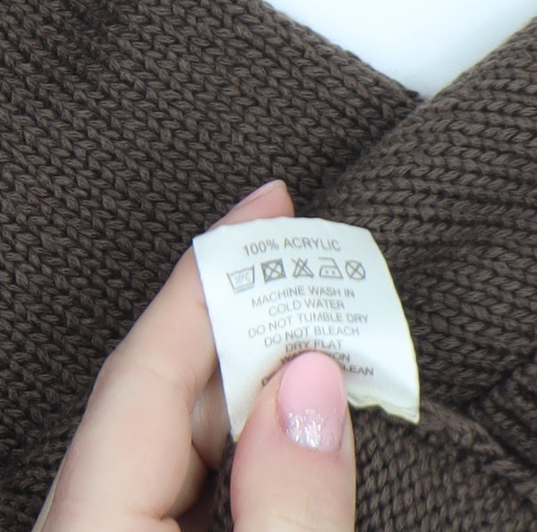 Womens UK Size 14 Eastex Brown Cardigan Jumper