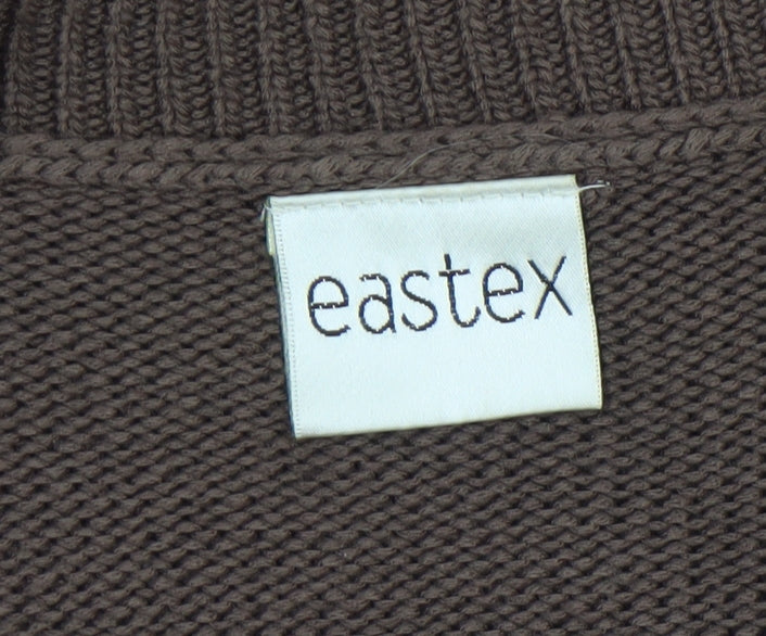 Womens UK Size 14 Eastex Brown Cardigan Jumper