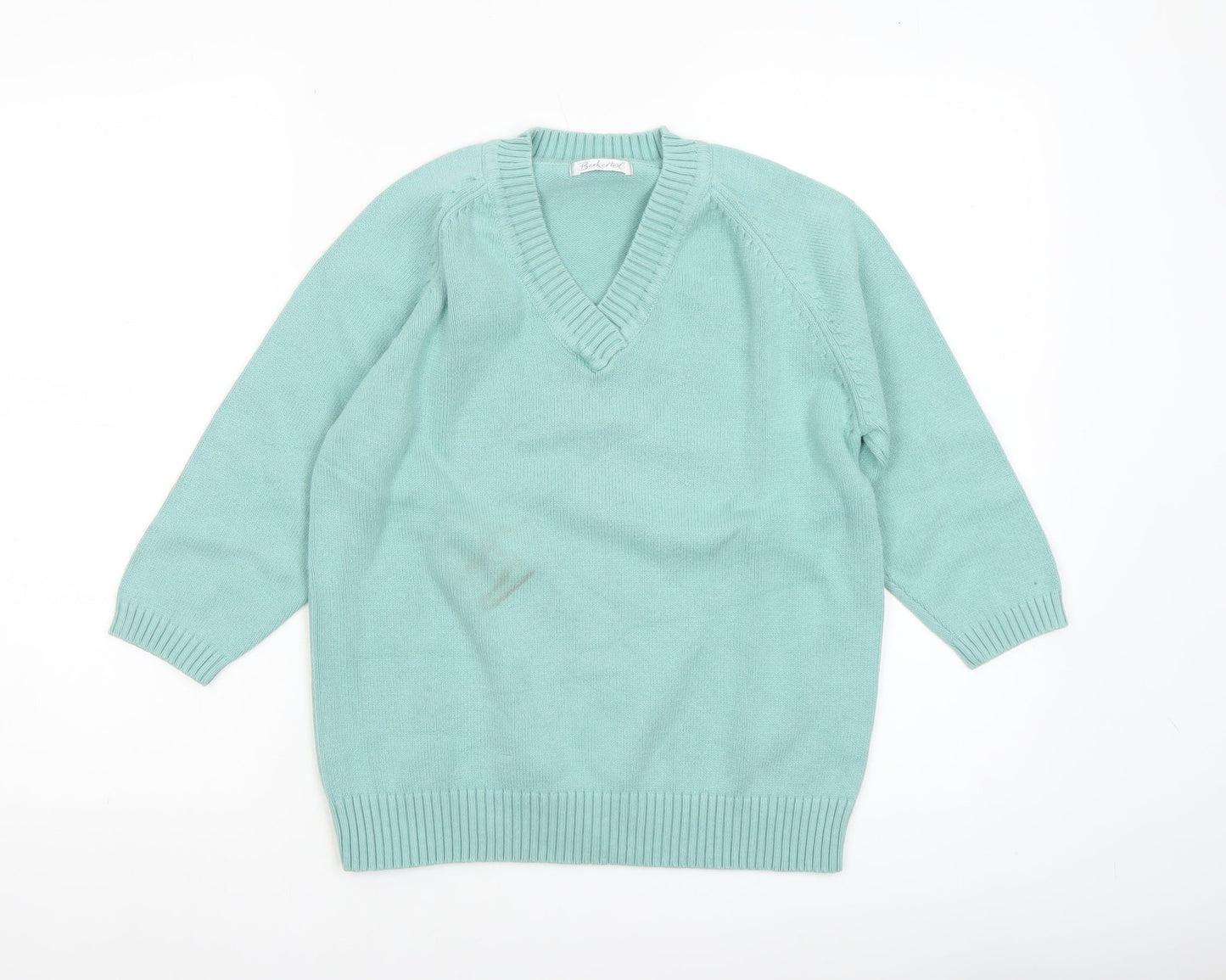 Womens UK Size 10-12 Berkertex Green Pullover Jumper
