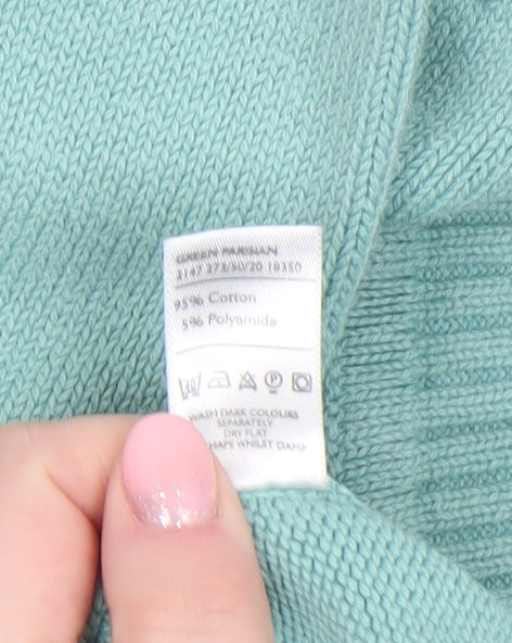 Womens UK Size 10-12 Berkertex Green Pullover Jumper
