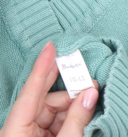 Womens UK Size 10-12 Berkertex Green Pullover Jumper