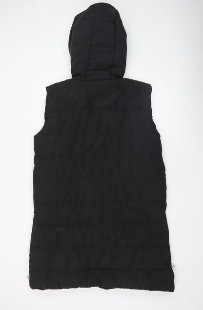 Rising Women's Black XL Puffer Hooded Sleeveless Waistcoat