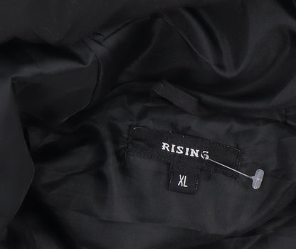 Rising Women's Black XL Puffer Hooded Sleeveless Waistcoat