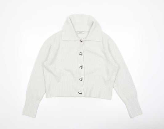 Womens UK Size L George Ivory Cardigan Jumper