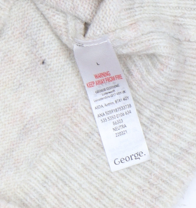 Womens UK Size L George Beige Pullover Jumper