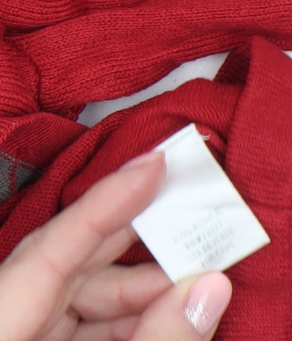 Womens UK Size S Croft & Barrow Red Pullover Jumper