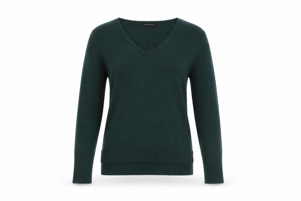 Womens UK Size 6 Atmosphere Green Pullover Jumper