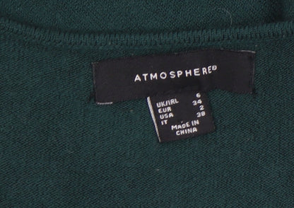 Womens UK Size 6 Atmosphere Green Pullover Jumper