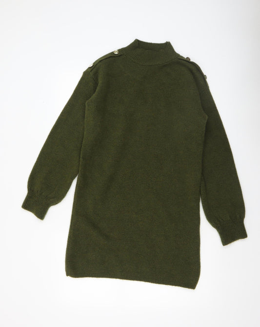 Womens UK Size S Papaya Green Tunic Jumper