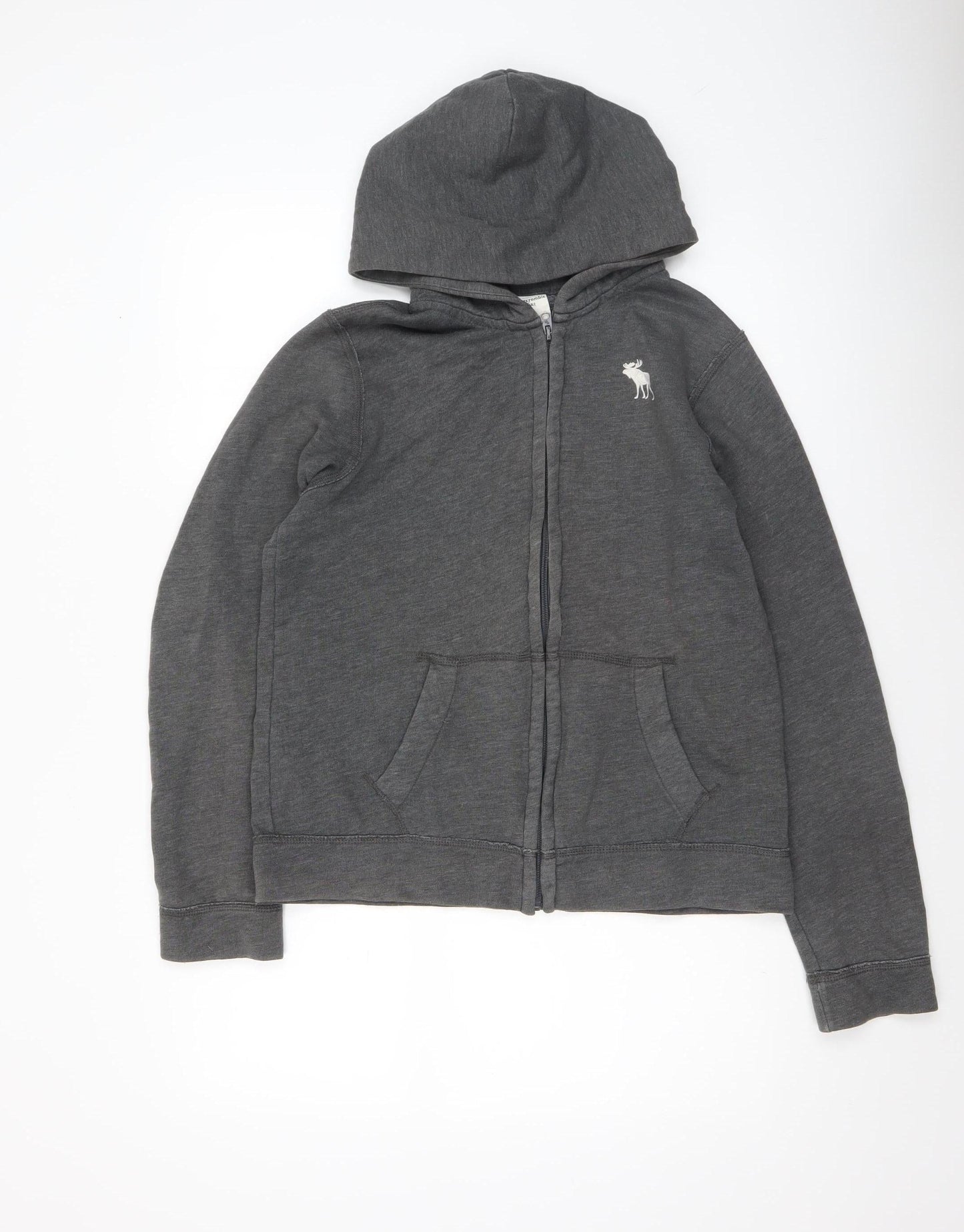 Boys UK Size XL abercrombie kids Grey Full Zip Hoodie