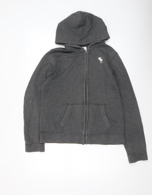 Boys UK Size XL abercrombie kids Grey Full Zip Hoodie