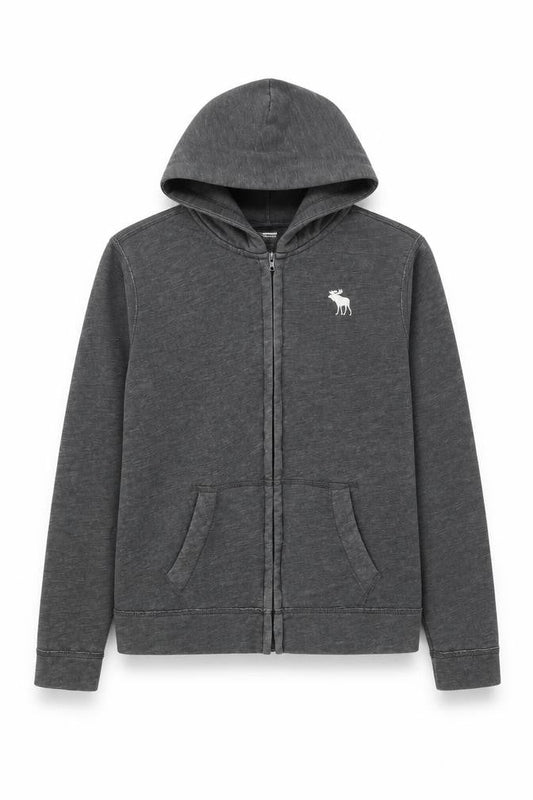 Boys UK Size XL abercrombie kids Grey Full Zip Hoodie