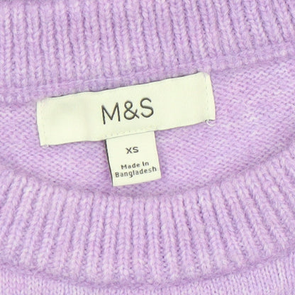 Womens UK Size XS Marks and Spencer Purple Pullover Jumper