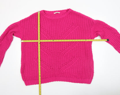 Womens UK Size L George Pink Pullover Jumper
