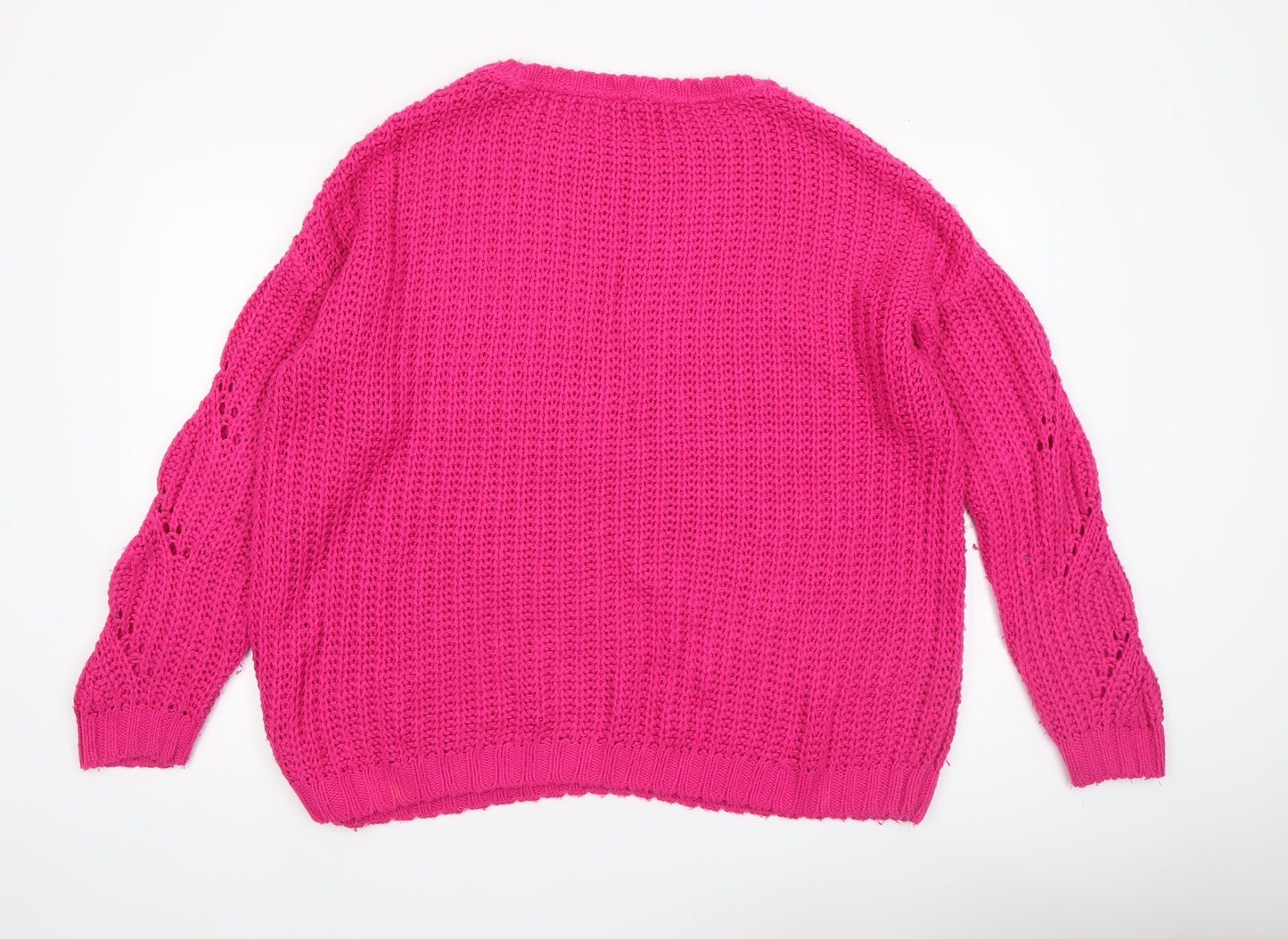 Womens UK Size L George Pink Pullover Jumper