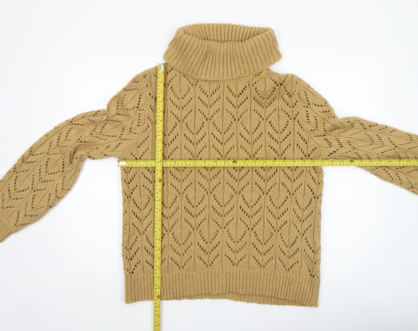 Womens UK Size 14 Dorothy Perkins Beige Pullover Jumper