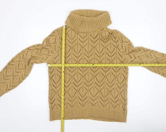 Womens UK Size 14 Dorothy Perkins Beige Pullover Jumper