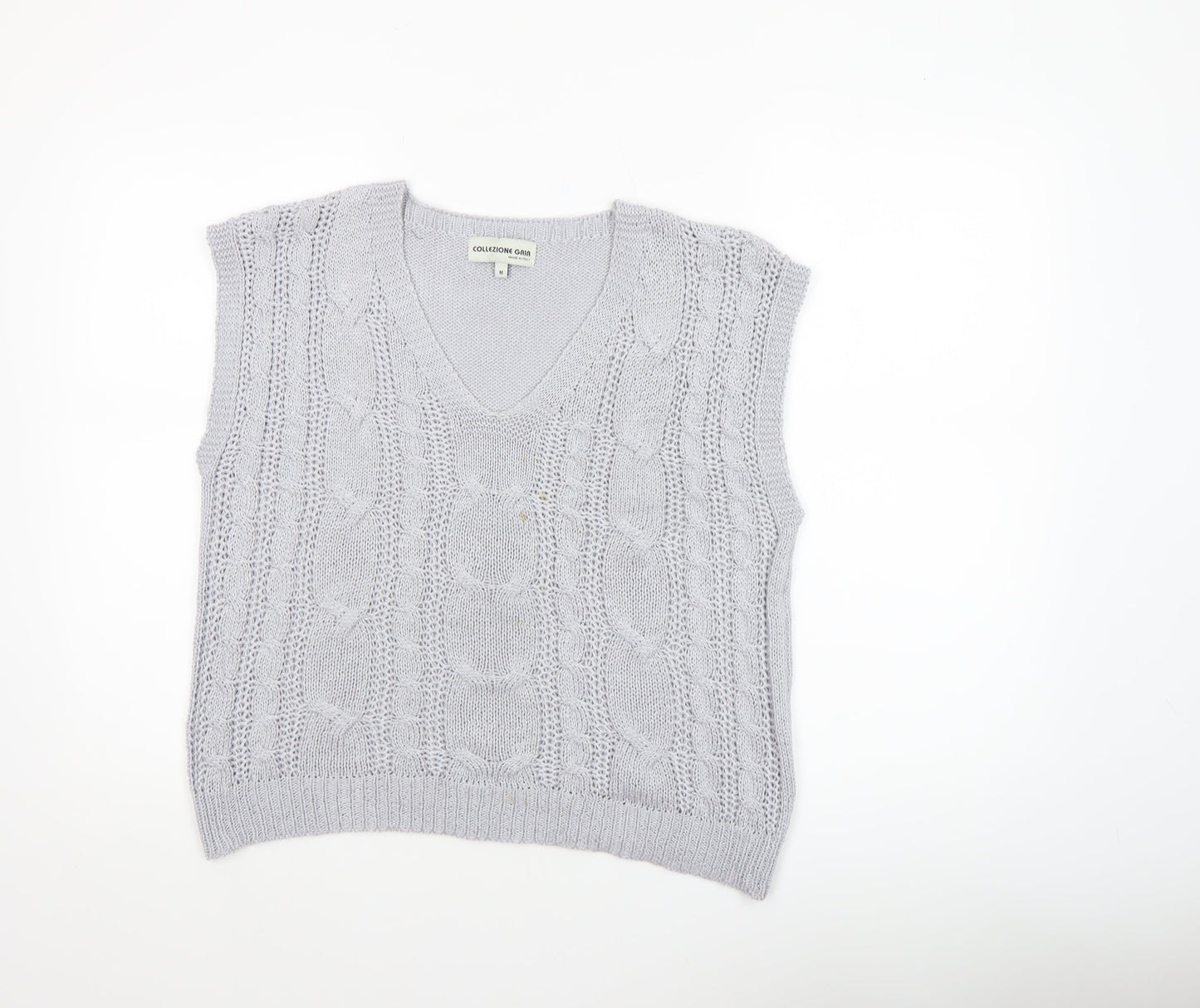 Womens UK Size M Collezione Gaia Grey Vest Jumper