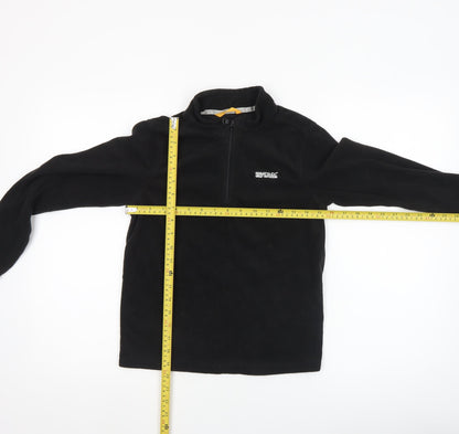 Regatta Boys Black Fleece Pullover Sweatshirt 11-12 Years 1/4 Zip Outdoor