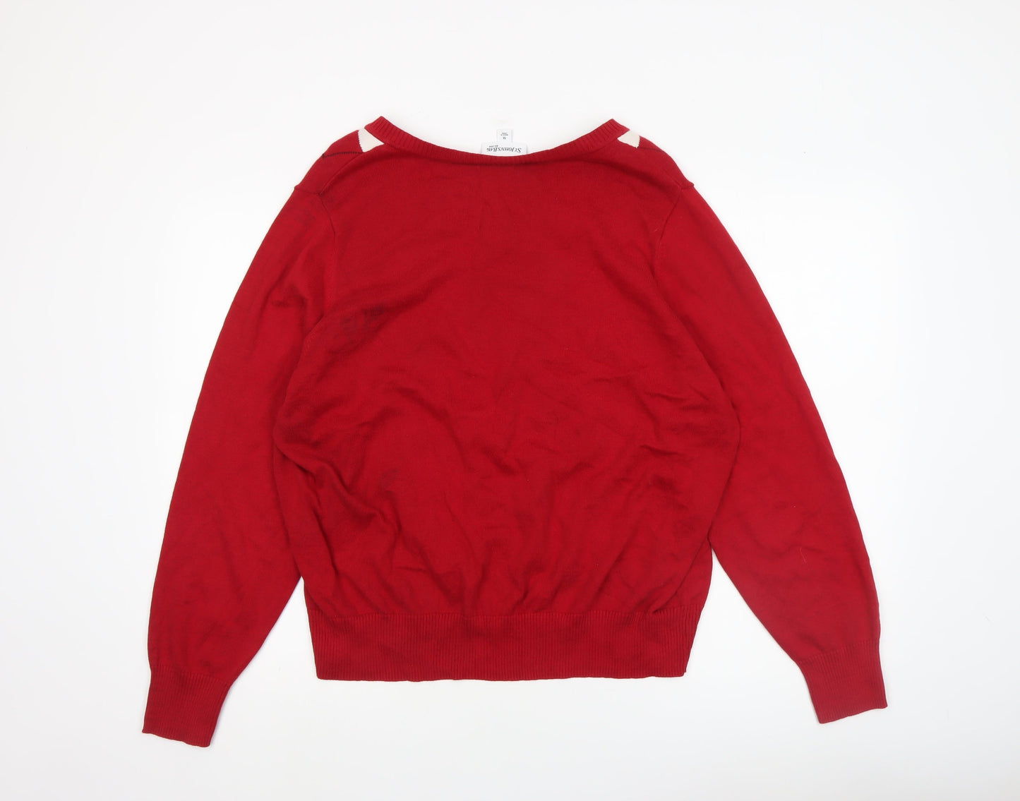 Womens UK Size XL St. John's Bay Red Pullover Jumper