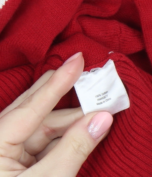 Womens UK Size XL St. John's Bay Red Pullover Jumper