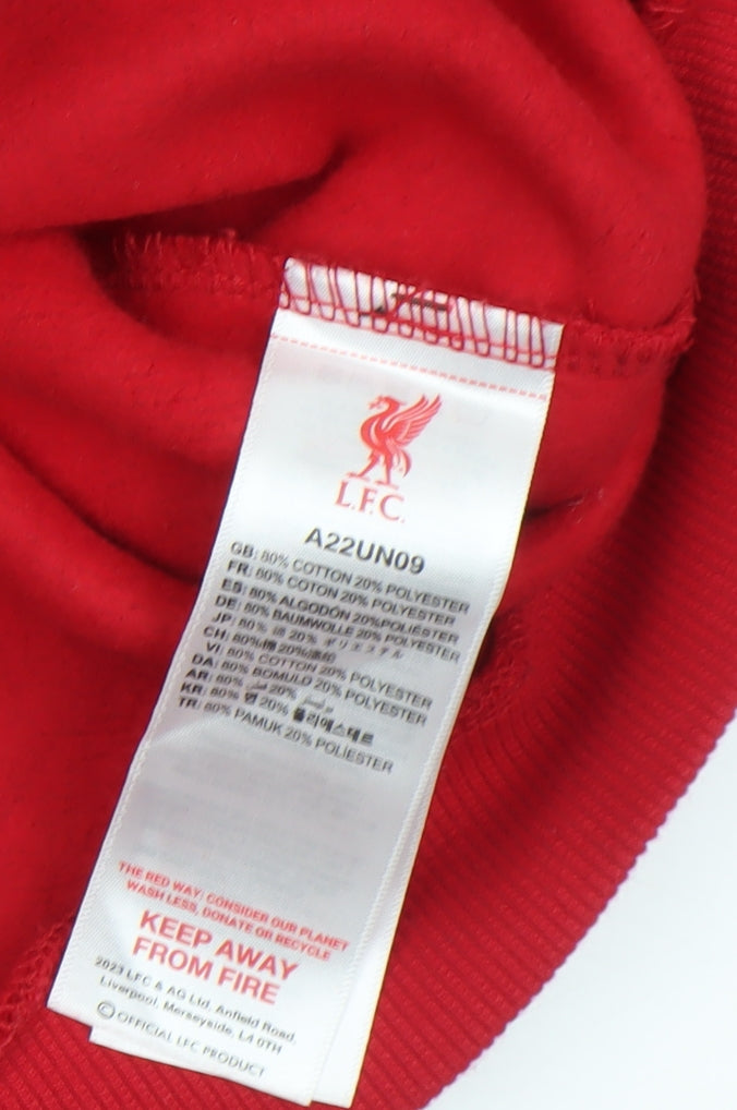 Boys UK Size 9-10 Years Liverpool FC Red Pullover Hoodie