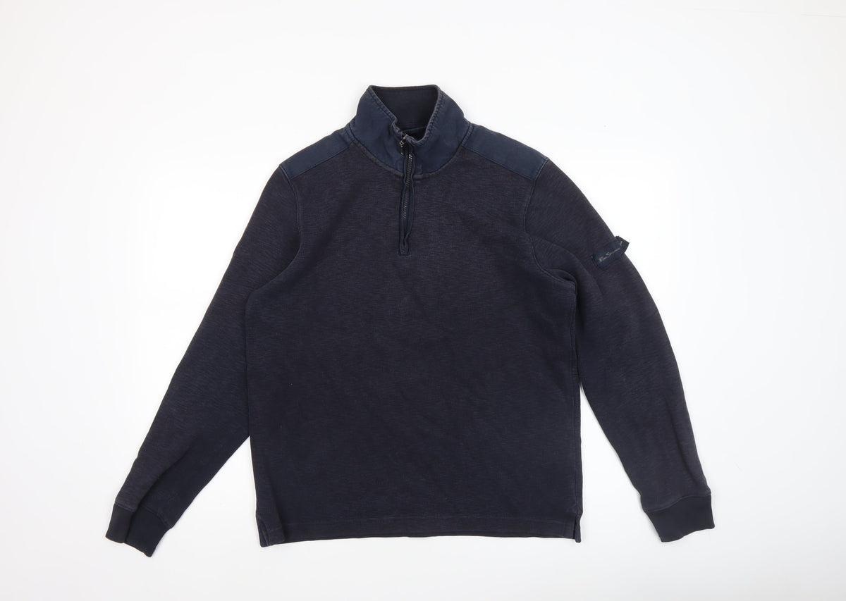 Mens UK Size M Ben Sherman Blue Pullover Sweatshirt
