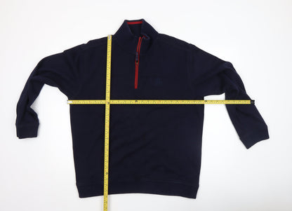 Mens UK Size L Marks and Spencer Blue Henley Sweatshirt