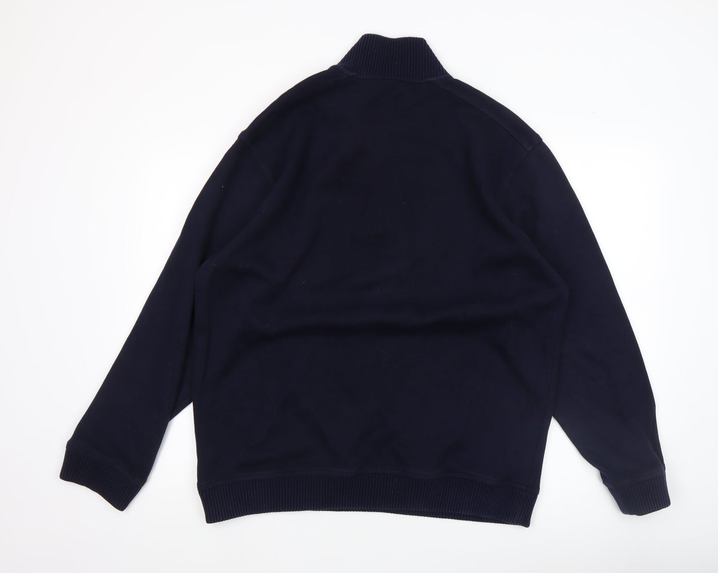 Mens UK Size L Marks and Spencer Blue Henley Sweatshirt