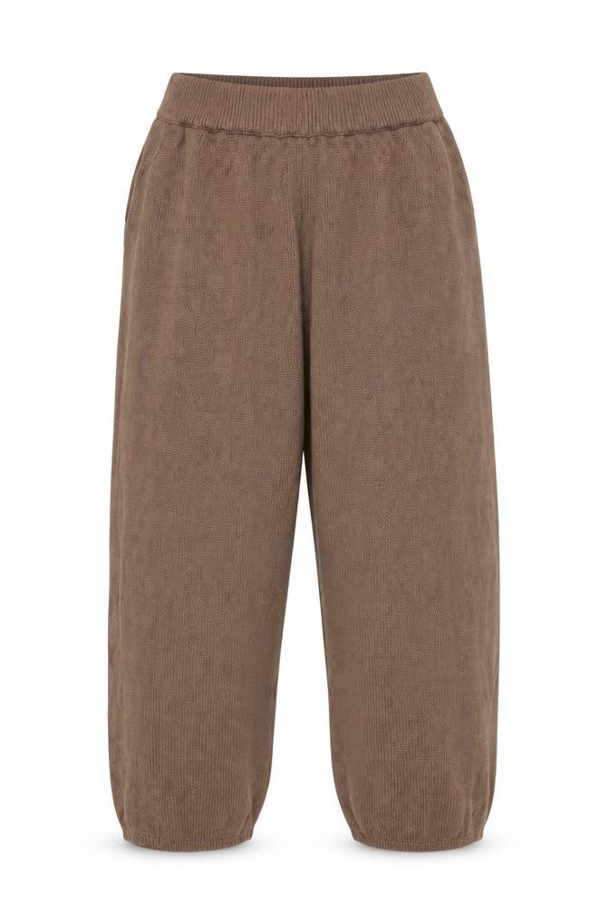 Womens UK Size L COLLUSION Relaxed Fit Cropped Brown Trousers